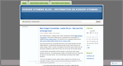 Desktop Screenshot of koshervitamins.wordpress.com