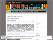 Tablet Screenshot of inyourfacefeminism.wordpress.com