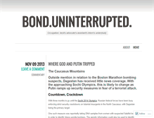 Tablet Screenshot of bonduninterrupted.wordpress.com