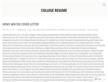 Tablet Screenshot of collegeresume.wordpress.com