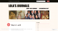 Desktop Screenshot of lolasjournals.wordpress.com