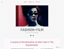 Tablet Screenshot of fashionintofilm.wordpress.com