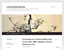Tablet Screenshot of commonplacebooke.wordpress.com