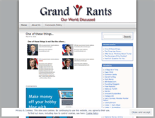 Tablet Screenshot of grandrants.wordpress.com