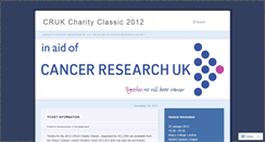 Desktop Screenshot of crukcharityclassic.wordpress.com