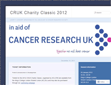 Tablet Screenshot of crukcharityclassic.wordpress.com