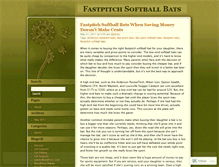 Tablet Screenshot of fastpitchbats.wordpress.com