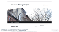 Desktop Screenshot of monnombrilchangedeplace.wordpress.com