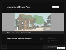 Tablet Screenshot of internationalpeacepark.wordpress.com