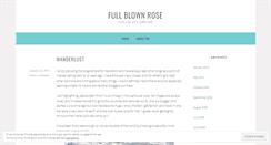 Desktop Screenshot of fullblownrose.wordpress.com