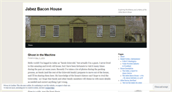 Desktop Screenshot of jabezbaconhouse.wordpress.com