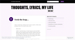 Desktop Screenshot of lifethoughtslove.wordpress.com