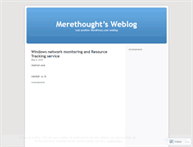 Tablet Screenshot of merethought.wordpress.com