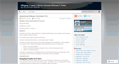 Desktop Screenshot of alleganylibrarydirector.wordpress.com