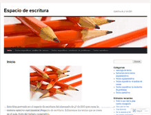 Tablet Screenshot of espaciodeescritura.wordpress.com