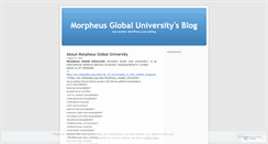 Desktop Screenshot of morpheusglobaluniversity.wordpress.com