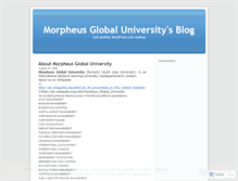 Tablet Screenshot of morpheusglobaluniversity.wordpress.com