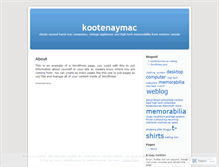 Tablet Screenshot of kootenaymac.wordpress.com