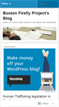 Mobile Screenshot of bostonfireflyproject.wordpress.com