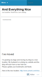 Mobile Screenshot of andeverythingnice.wordpress.com