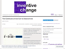 Tablet Screenshot of inventivechange.wordpress.com