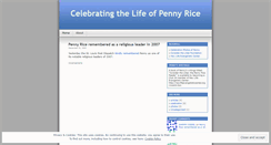 Desktop Screenshot of pennyannrice.wordpress.com