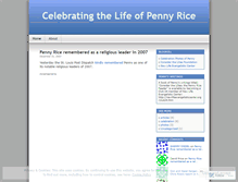 Tablet Screenshot of pennyannrice.wordpress.com