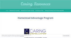 Desktop Screenshot of caringresourcesinfo.wordpress.com