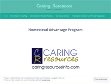 Tablet Screenshot of caringresourcesinfo.wordpress.com