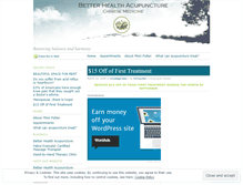 Tablet Screenshot of betterhealthaccupuncture.wordpress.com
