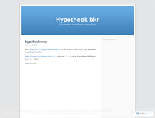 Tablet Screenshot of hypotheekbkr.wordpress.com