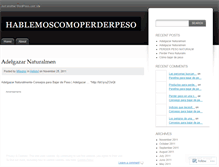 Tablet Screenshot of hablemoscomoperderpeso.wordpress.com