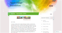 Desktop Screenshot of agapevillagefoundation.wordpress.com