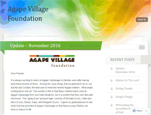 Tablet Screenshot of agapevillagefoundation.wordpress.com