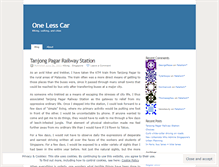 Tablet Screenshot of onelesscar.wordpress.com