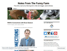 Tablet Screenshot of notesfromthefunnyfarm.wordpress.com