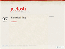 Tablet Screenshot of joetosti.wordpress.com