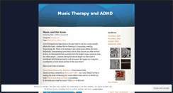 Desktop Screenshot of musictherapyadhd.wordpress.com