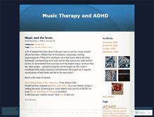 Tablet Screenshot of musictherapyadhd.wordpress.com