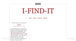 Desktop Screenshot of nikifindit.wordpress.com