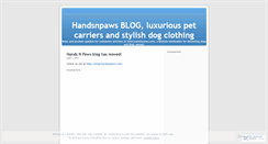 Desktop Screenshot of handsnpawsblog.wordpress.com