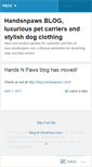 Mobile Screenshot of handsnpawsblog.wordpress.com