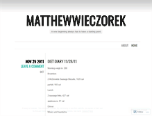 Tablet Screenshot of matthewwieczorek.wordpress.com