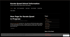 Desktop Screenshot of karatequest.wordpress.com