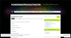 Desktop Screenshot of ponderingprocrastinator.wordpress.com