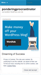 Mobile Screenshot of ponderingprocrastinator.wordpress.com