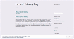Desktop Screenshot of infotrac.bancdebinaryfaq.wordpress.com