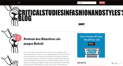 Desktop Screenshot of criticalstudiesinfashionandstyles.wordpress.com