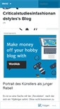 Mobile Screenshot of criticalstudiesinfashionandstyles.wordpress.com