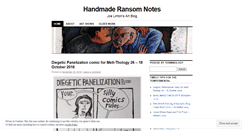 Desktop Screenshot of handmaderansomnotes.wordpress.com
